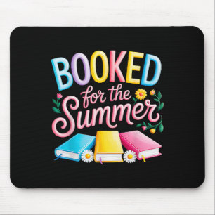 Booked For The Summer Reading Books Lover Literary Mouse Mat