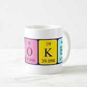 Booker periodic table name mug (Front Right)