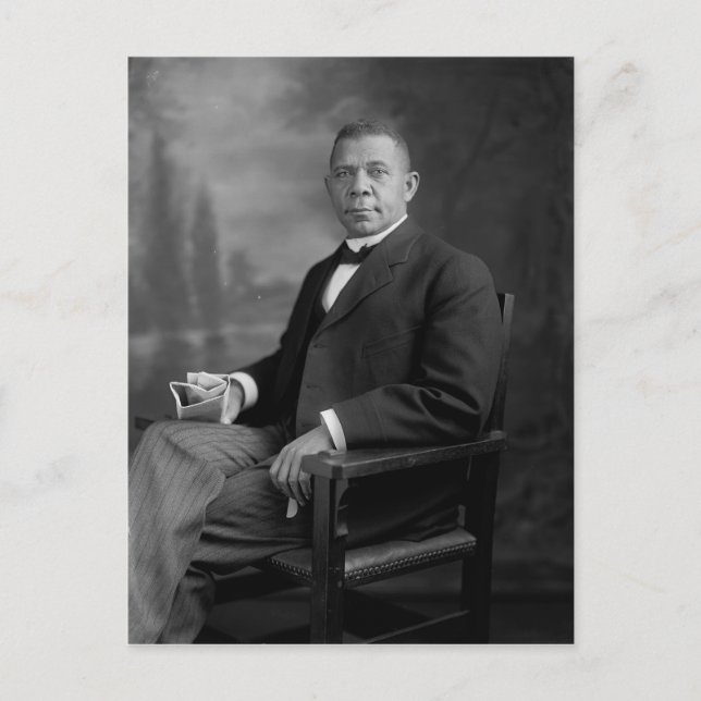 Booker T. Washington Portrait by Harris & Ewing Postcard (Front)