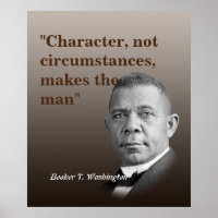 Booker T. Washington Quote Character Poster