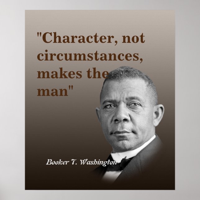 Booker T. Washington Quote Character Poster (Front)