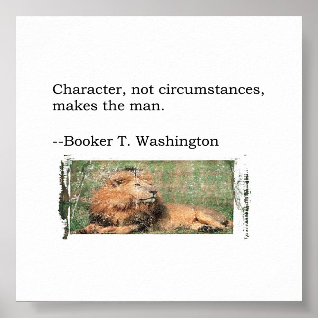 Booker T. Washington Quote Poster (Front)