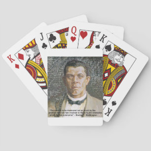 Booker T Washington & Success Quote Playing Cards