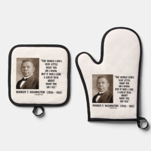 Booker T. Washington World Cares Very Little Great Oven Mitt & Pot Holder Set