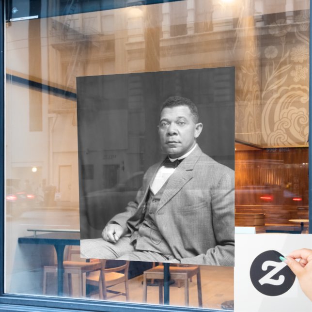 Booker Taliaferro Washington: Black Educator Window Cling (Cafe Window)