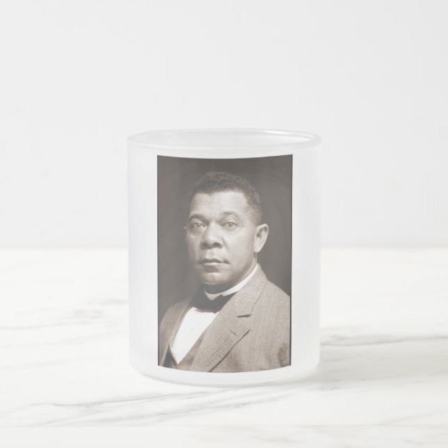 Booker Washington: African American Educator Frosted Glass Coffee Mug (Center)