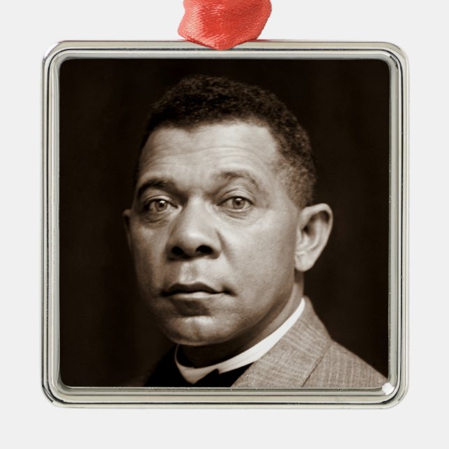 Booker Washington: African American Educator Metal Tree Decoration (Front)
