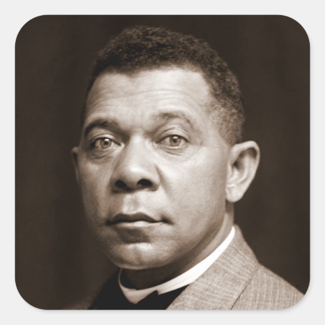 Booker Washington: African American Educator Square Sticker (Front)