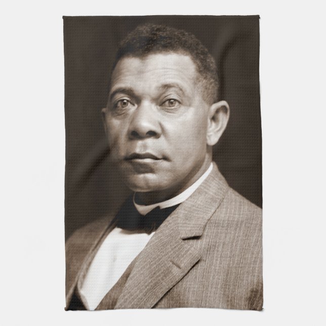 Booker Washington: African American Educator Tea Towel (Vertical)