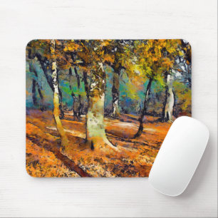 Booker Woods and light spills around the trees Mouse Mat