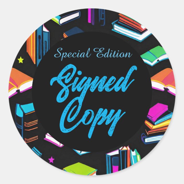 Booking It Colourful Classic Round Sticker (Front)