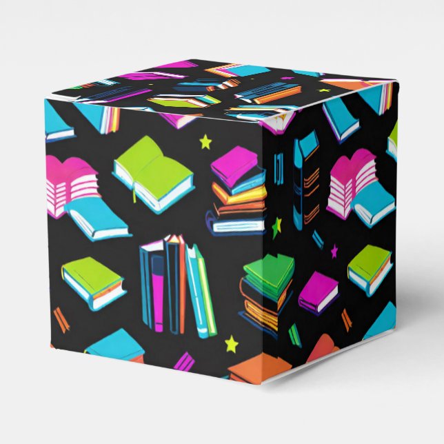 Booking It Colourful Cube Favour Box (Front Side)