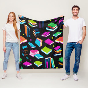 Booking It Colourful Fleece Blanket