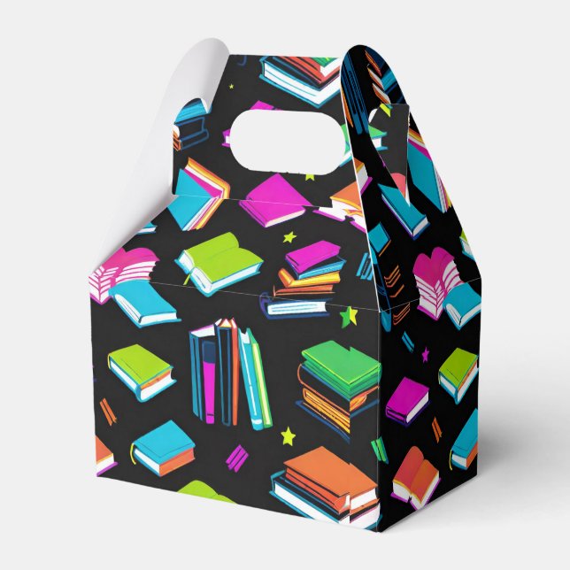 Booking It Colourful Gable Favour Box (Front Side)