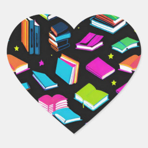 Booking It Colourful Heart Sticker