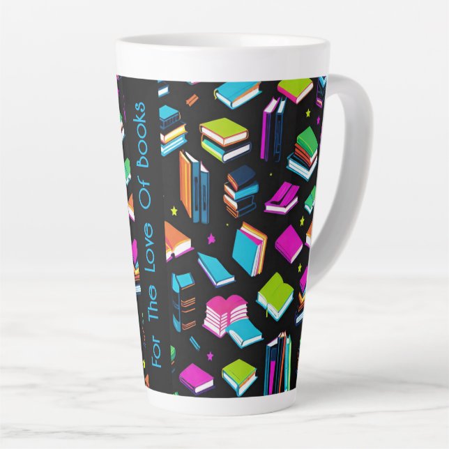 Booking It Colourful Latte Mug (Right Angle)