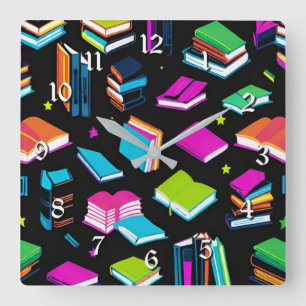 Booking It Colourful Square Wall Clock