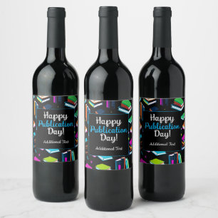 Booking It Colourful Wine Label