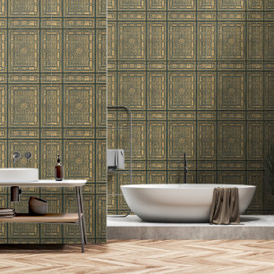 Bookish Antique Fleur-de-Lis Wallpaper