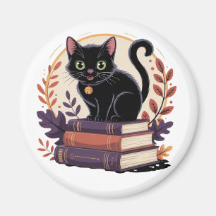 Bookish Black Cat – Kids' Magnet