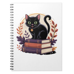 Bookish Black Cat – Kids' Notebook