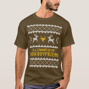 Bookish book Christmas holiday gifts librarian gif T-Shirt