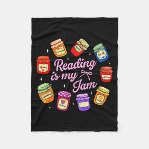 Bookish book lover librarian reader reading is jam fleece blanket