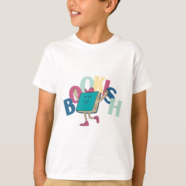 Bookish book lover reader cute text T-Shirt (Front)