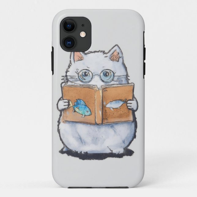 Bookish Cat Mobile Case (Back)