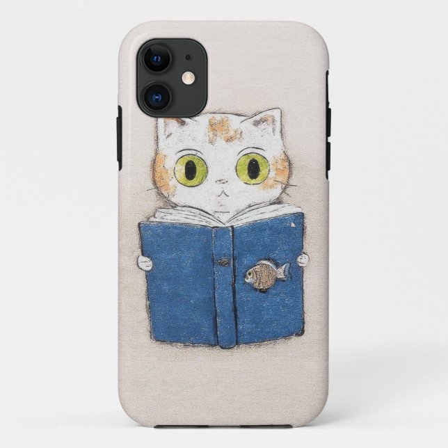 Bookish Cat Mobile Case (Back)