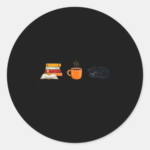 Bookish cat mum cats lover bookworm have everythin classic round sticker