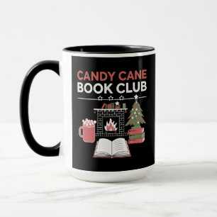 Bookish Christmas Candy Cane Book Club Bookish  Mug