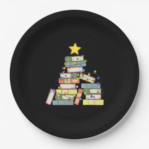 Bookish Christmas Tree I Paper Plate