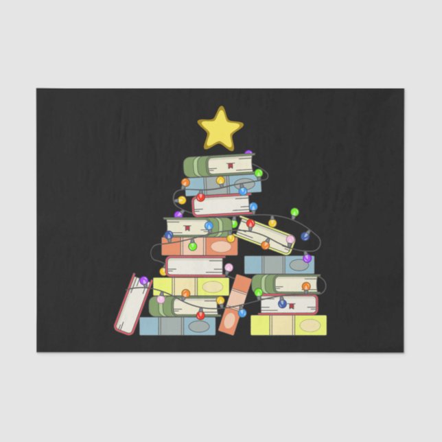Bookish Christmas Tree I Tissue Paper (Front)