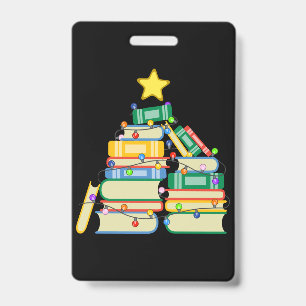 Bookish Christmas Tree II ID Badge