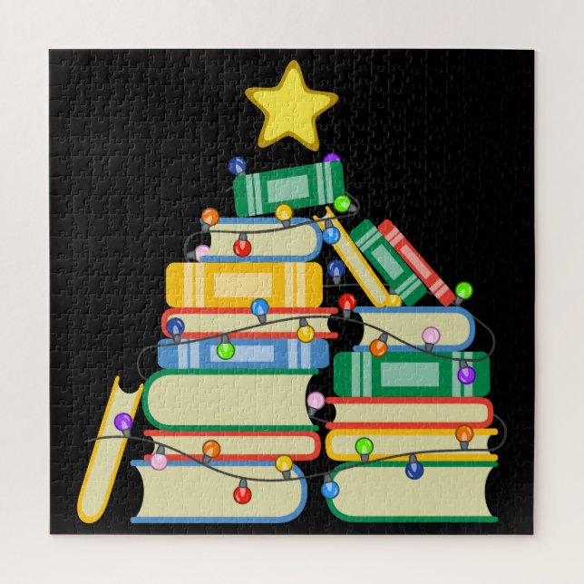 Bookish Christmas Tree II Jigsaw Puzzle (Vertical)