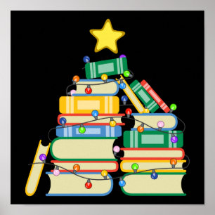Bookish Christmas Tree II Poster