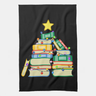 Bookish Christmas Tree II Tea Towel