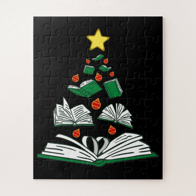 Bookish Christmas Tree III Jigsaw Puzzle (Vertical)