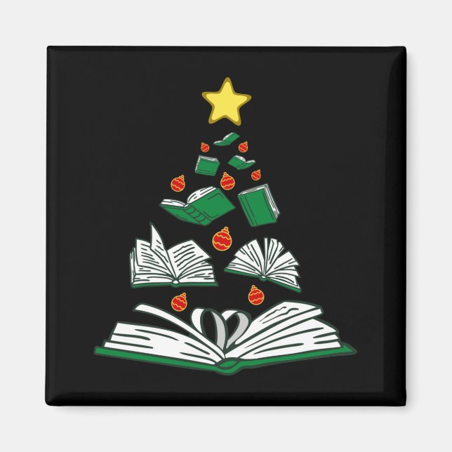 Bookish Christmas Tree III Magnet (Front)