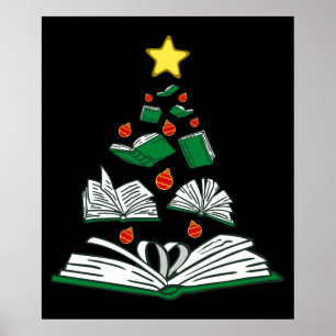 Bookish Christmas Tree III Poster