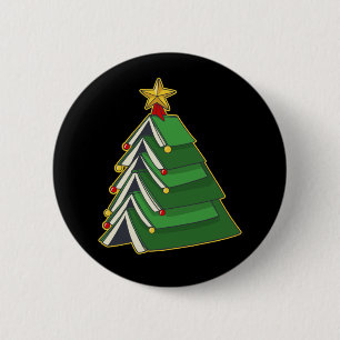 Bookish Christmas Tree IV 6 Cm Round Badge