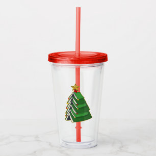 Bookish Christmas Tree IV Acrylic Tumbler