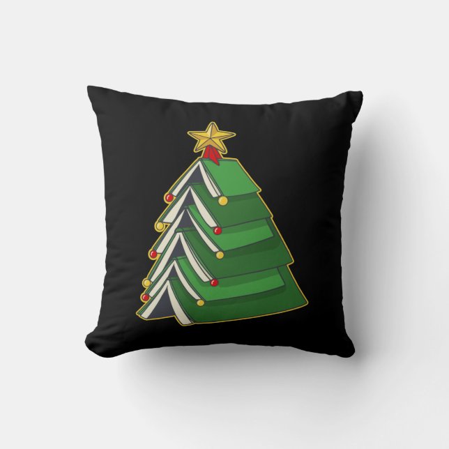 Bookish Christmas Tree IV Cushion (Front)