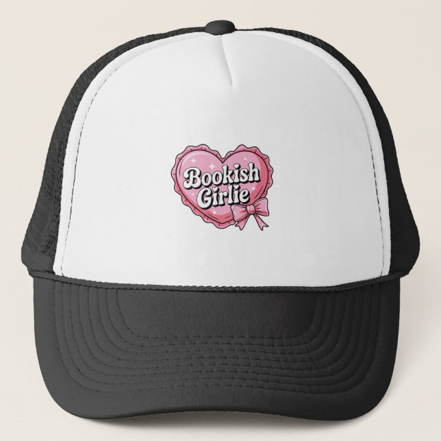 Bookish girlie trucker hat (Front)