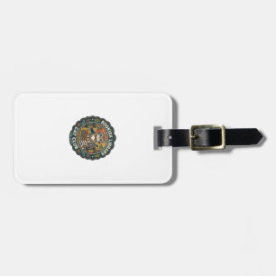 Bookish Library Cat POD Vector Art - Bookish Libra Luggage Tag