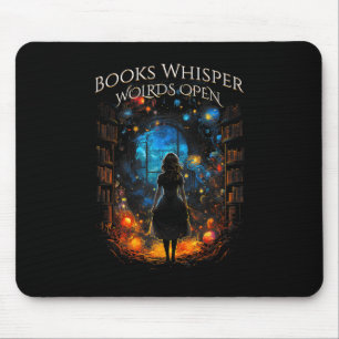 Bookish Quote Books Whisper, Worlds Open Reading B Mouse Mat