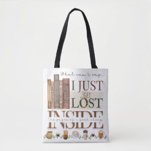 Bookish Romance Book Lovers Reading Tote Bag