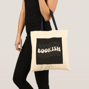 BOOKISH wavy retro Tote Bag