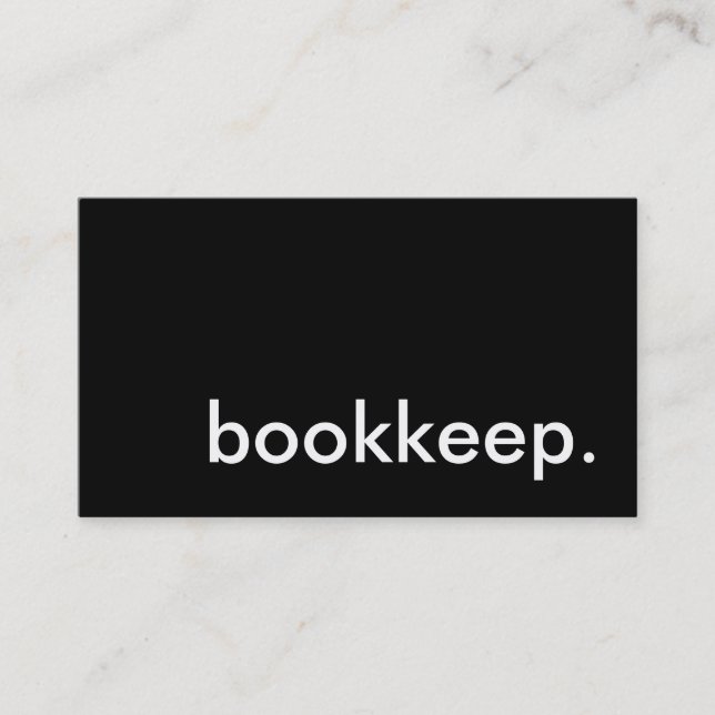bookkeep. business card (Front)